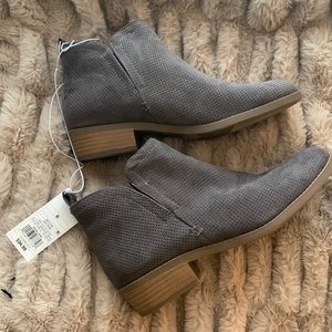 Brand new grey booties. Never worn. In box